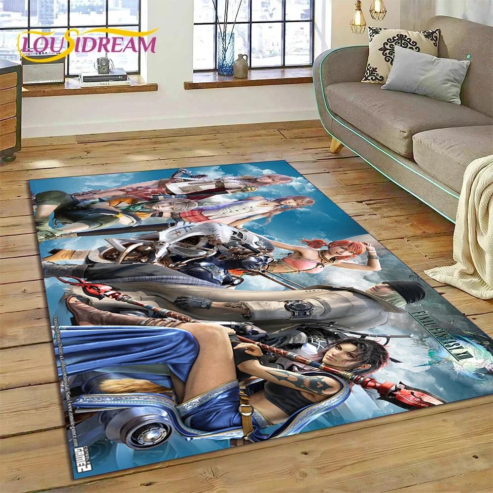 Final Fantasy Series Games Cartoon Rug Carpet for Living Room Bedroom Home Decor,Floor Mat Non-slip Decoration for Sofa Doormat