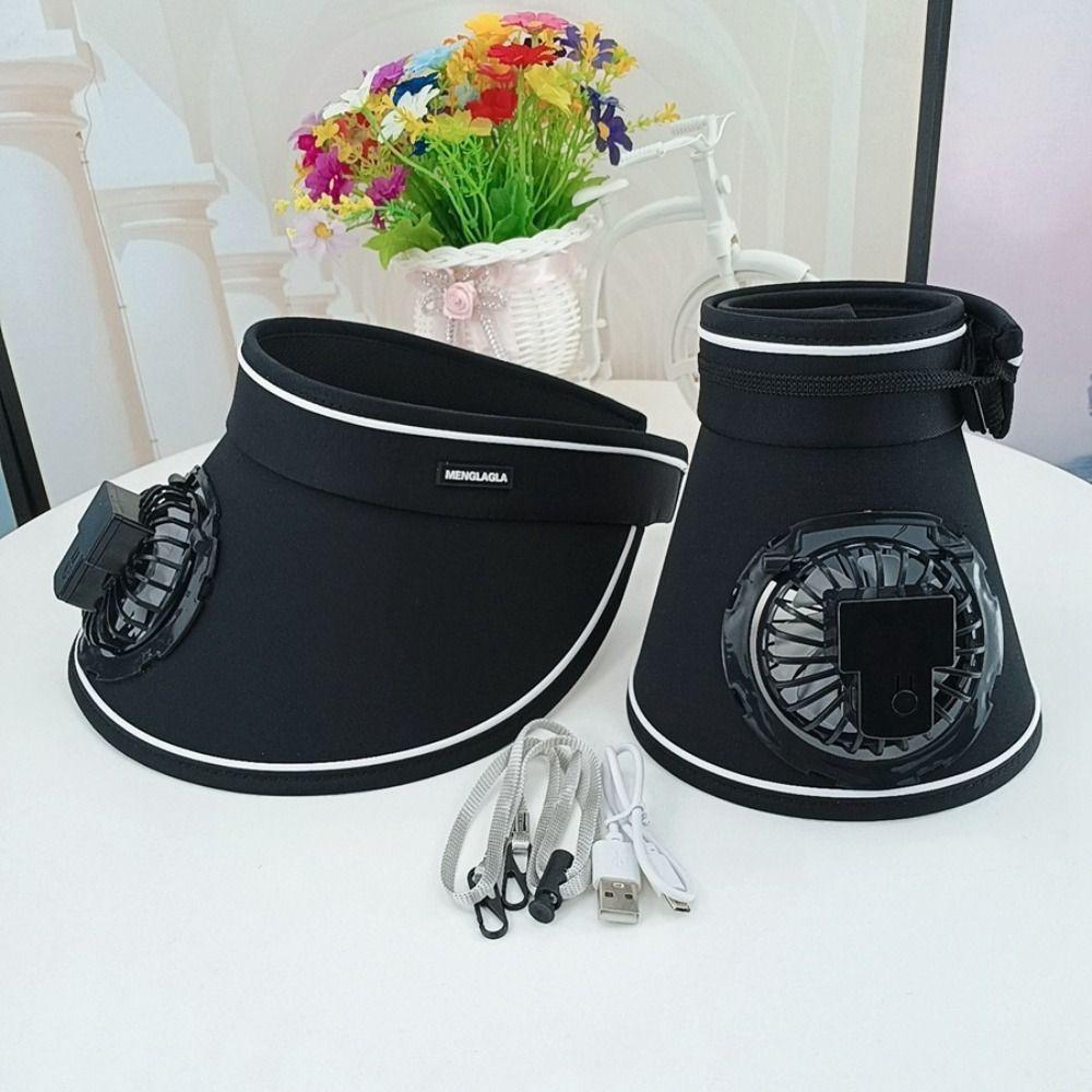 Широкополая шляпа от солнца с вентилятором и козырьками, уличная панама, мужская, женская