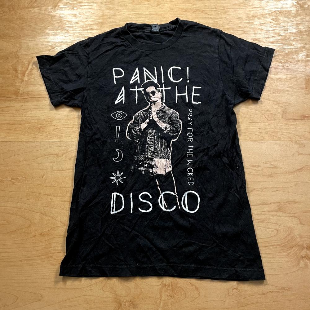 Panic At the Disco Music Band Black Small Short Sleeve Graphic T-shirt