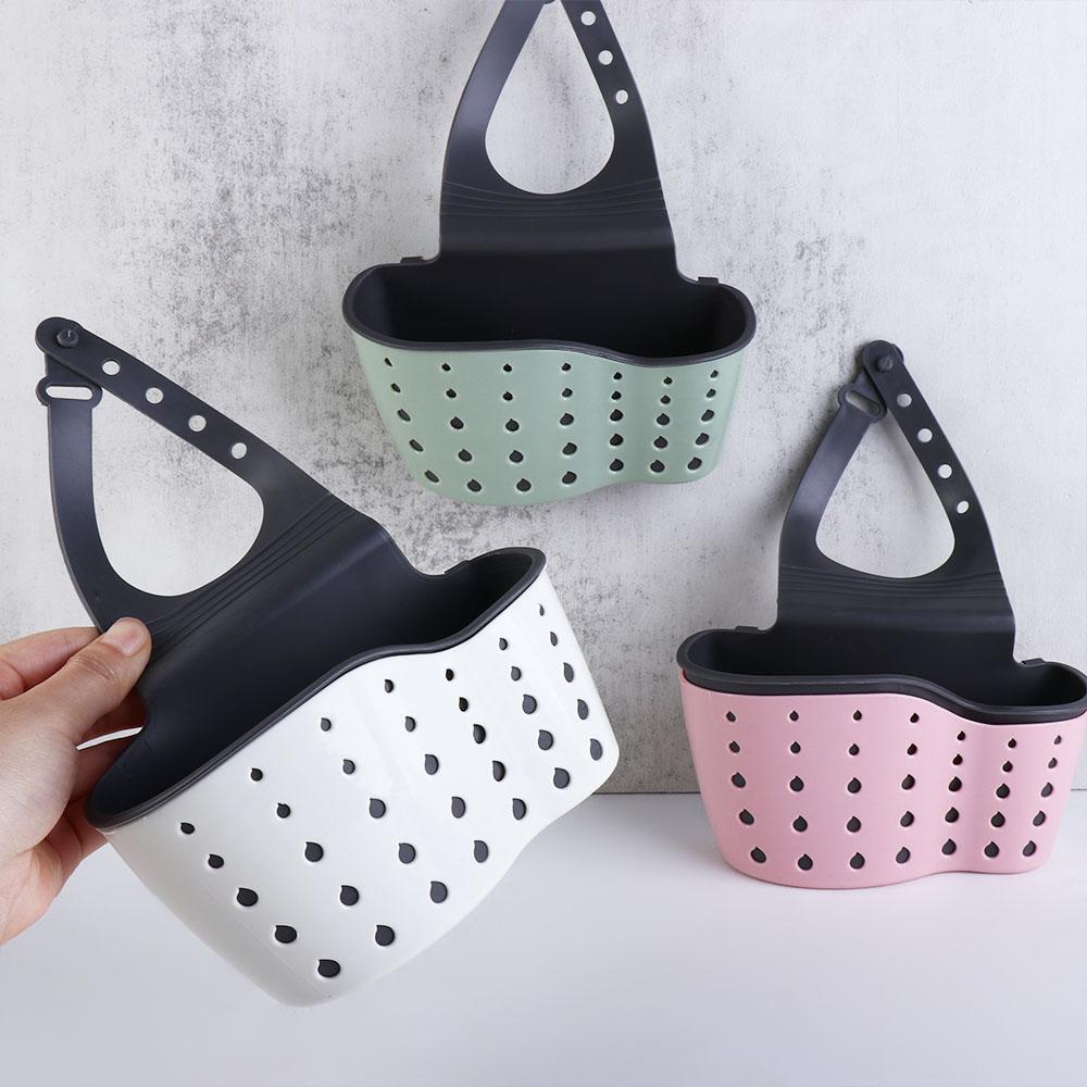 Non Perforated Soap Hanging Kitchen Organizer Storage Rack Drain Basket Storage Bag Sink Basket