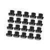 20pcs Protective Billiard Cue Rubber Plug Black Billiard Tail Cover  Billiards Game