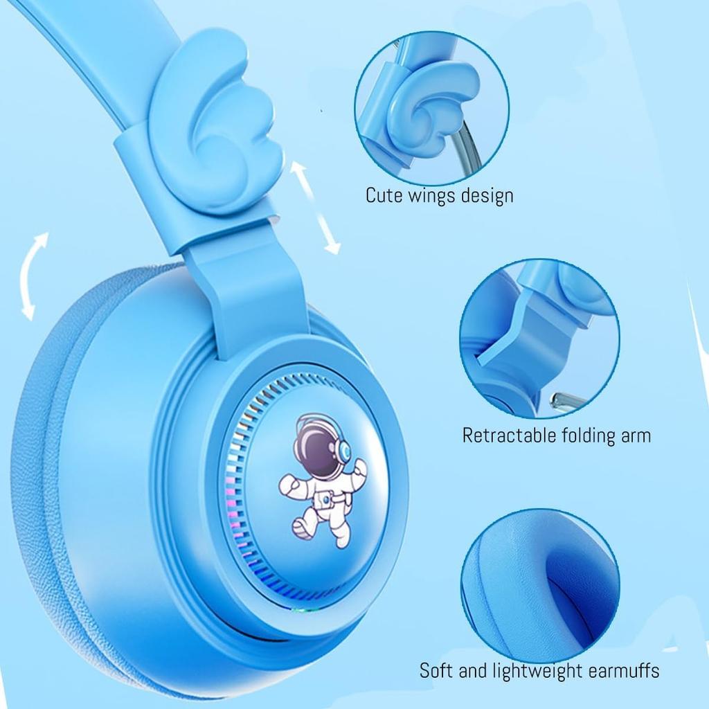 Беспроводные наушники, симпатичная гарнитура с кошачьими ушками и светодиодной подсветкой, шумоподавляющие игровые стереонаушники, модные Bluetooth (5.0) Ношение гарнитуры