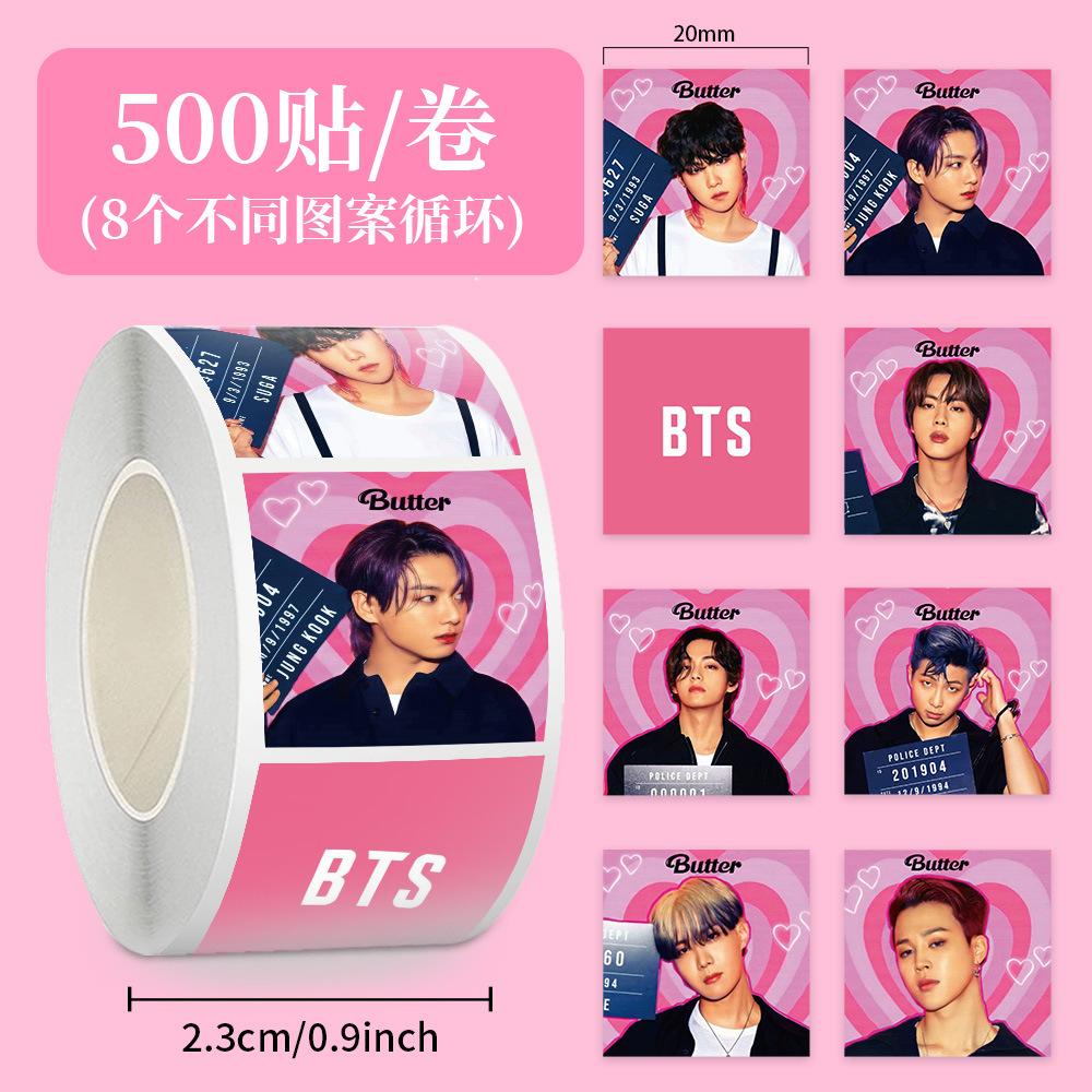 Наклейки Skzoo Idol Roll 500 шт. Клейкие этикетки для DIY Журнала Скрапбукинга Чехла Телефона Декора Polaroid Фанатов