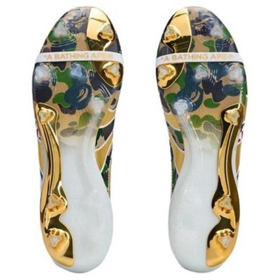 BAPE x Adidas PREDATOR ELITE Футбольные бутсы Мужские Коричневые Зеленые JS3104