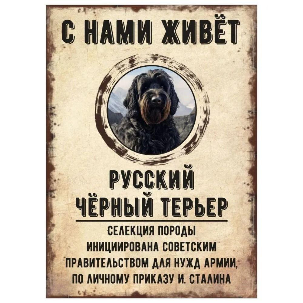 ОСТОРОЖНО СОБАКА Забавная Шнауцер Металлическая Табличка Декор для Питомца 20x30см
