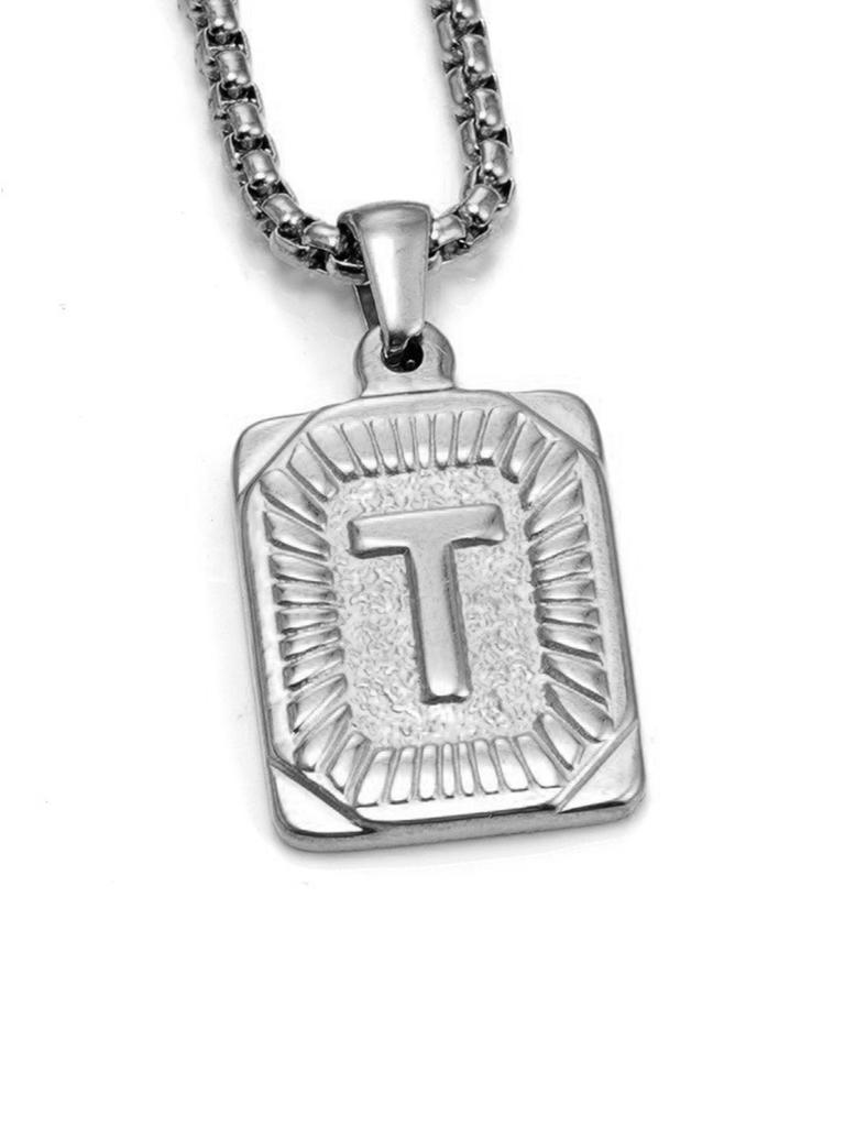 Модное 26-буквенное ожерелье золотого цвета с подвеской для мужчин и женщин, кубинская цепочка для пары, очаровательное первоначальное ожерелье, колье, ювелирное изделие, воротник