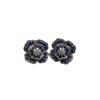 Французские элегантные синие серьги-гвоздики с цветком Серьги-цветы в стиле ретро Нишевый дизайн Серьги-камелии Heavy Industry
