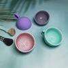 Soft Silicone Makeup Brush Cleaner Folding Powder Puff Cleaning Bowl Eyeshadow Brush Cleaning Pad Beauty Tools Portable Washing