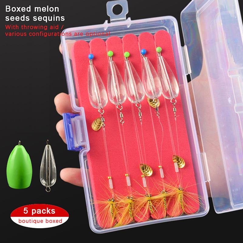 Набор блесток Tie Up The Melon Seed, искусственная наживка Ma Kou Lu Ya, рыболовная группа на крючок для ловли ядовитых комаров, приспособление для метания, микрофон с белой полосой