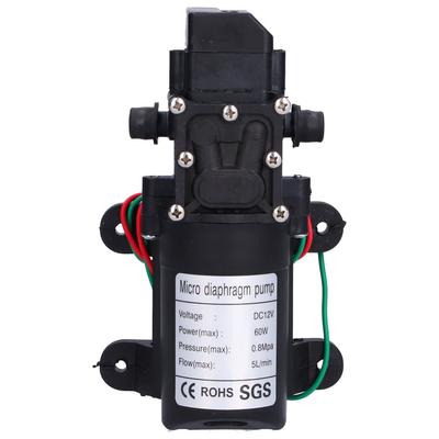 12V Мембранный насос давления воды 60 Вт Самовсасывающий Бустерный насос-распылитель для полива сада Бассейнов