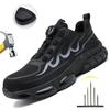 Men’s Safety Shoes With Steel Toe Waterproof Boots Puncture Proof Anti-smash Anti-Drop Work Sneakers Construction Work Shoes
