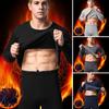 2Pcs/Set Men Warm Suit O-Neck Long Sleeve Tops Elastic Waist Long Pants Set