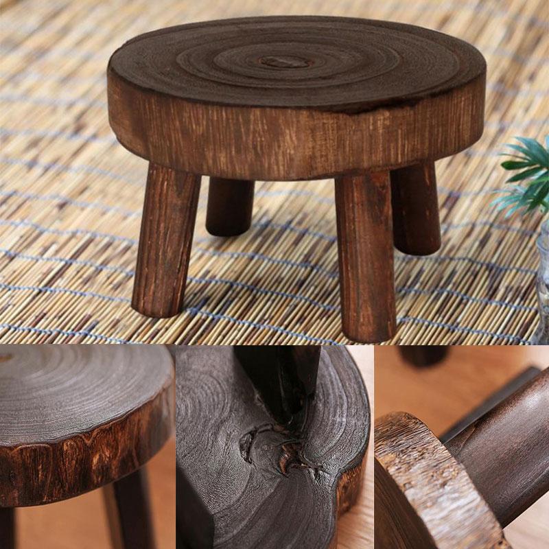 Wooden Plant Stand Flower Pot Base Holder Stool Garden Flower Display