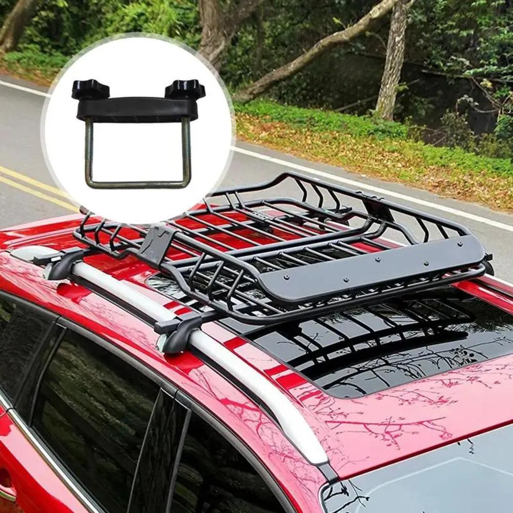 6/8CM Roof Rack Clamps Roof Box U-Bracket Clamp With Locking Nut Removable Rod U-Bolt Clamps Mounting Fitting