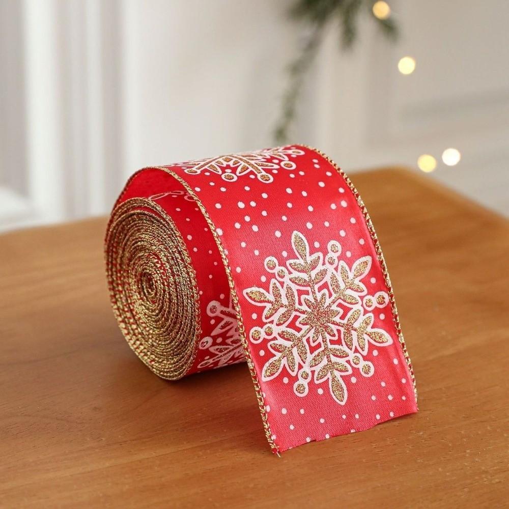 2М Изысканная Рождественская Лента DIY Тканевая Лента Новая Тканая Тесьма Упаковка Подарков