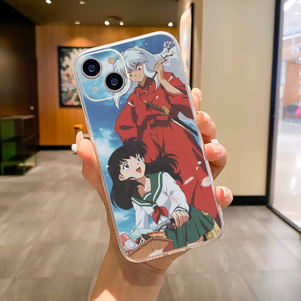 Чехол для телефона L-L-Inuyasha для iPhone 17, 16, 15, 14, 13, 12, 11, Pro Max, Plus, Мягкий силиконовый прозрачный чехол
