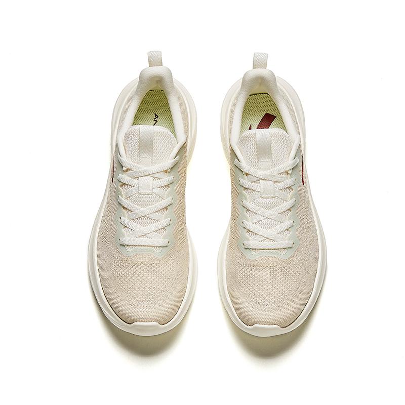 New Anta Stroll Lightweight And Breathable Low Top Running Shoes Women's Beige Brown 922425509-3