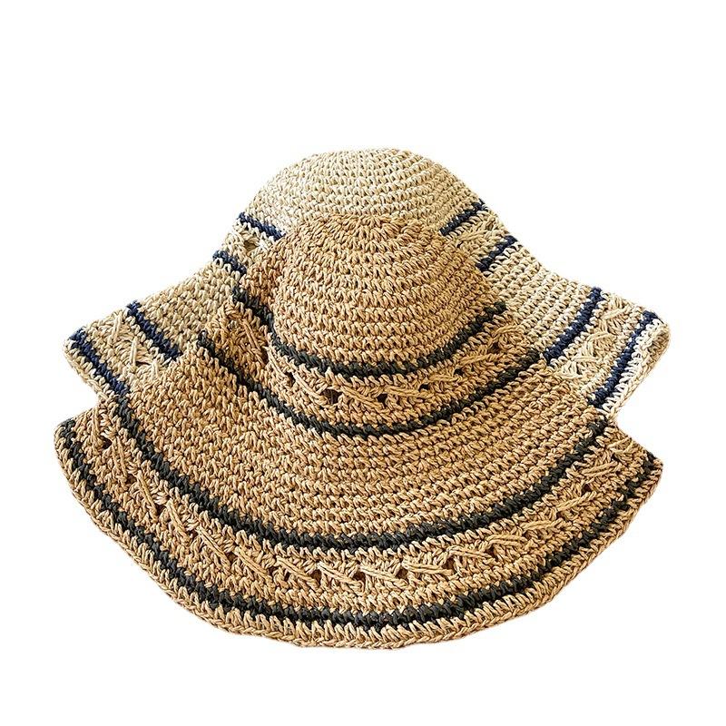 Соломенная шляпа женская летняя солнцезащитная шляпа для лица новинка 2024 года с защитой от ультрафиолета универсальная солнцезащитная шляпа для весны и осени