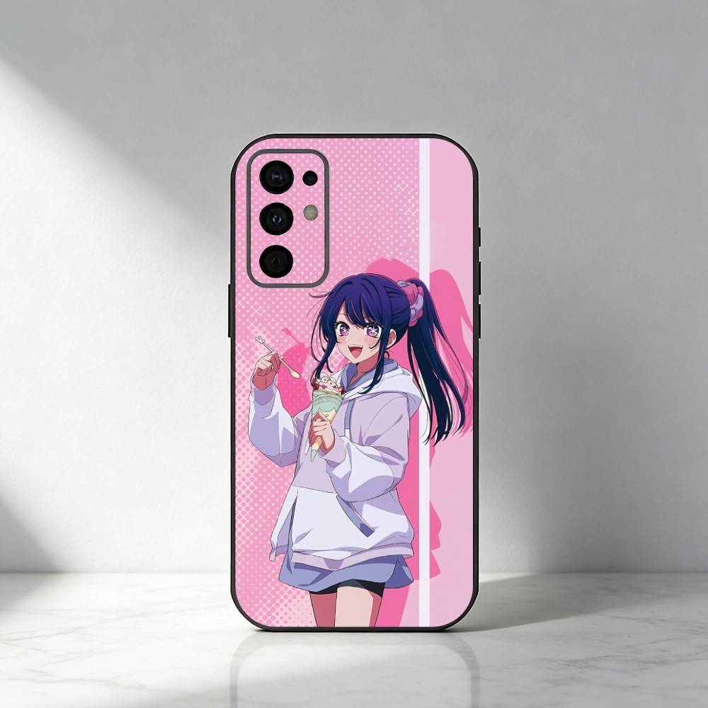 O-Oshi N-No K-Ko Хошино Ай Чехол для телефона Samsung S25, S24, S21, S22, S23, S30, Ultra, S20, Plus, Fe, Note, 5G Черный Чехол