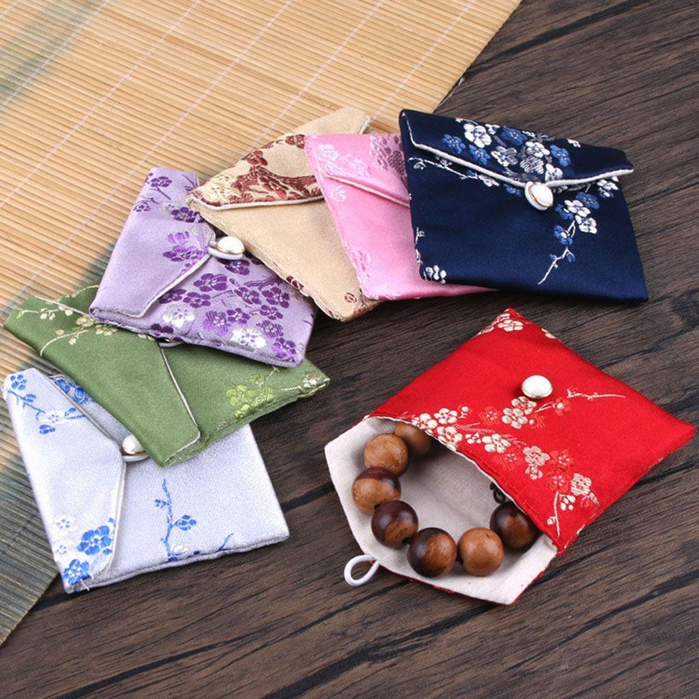 Brocade Cloth Embroidery Sachet Bag Embroidery Jewelry Storage Pouch High Quality Jewellery Bags