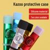 Профессиональный металлический kazoo с силиконовой крышкой - Портативный музыкальный инструмент для начинающих, Защита для мундштука