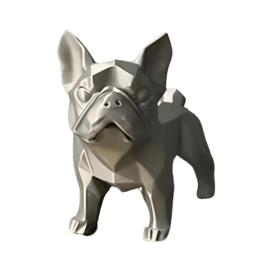 Yousheng French Bulldog Statue 3D Printed Standing Dog Figurine PLA Animal Sculpture Home Office Bookshelf Desktop Decoration Ornament