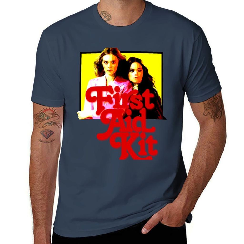 First Aid Kit Bandpop Art Tshirt Utility Work Short Sleeve Top