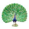 Lovely Peacock Figurine Professional Painted Craft Wear-resistant Multifunctional Realistic Party Peacock Models Figure