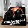 Плед с принтом рок-группы Tokio Hotel Плед для пикника Фланец Теплый плед Домашние и дорожные пледы Постельные принадлежности Подарок на день рождения