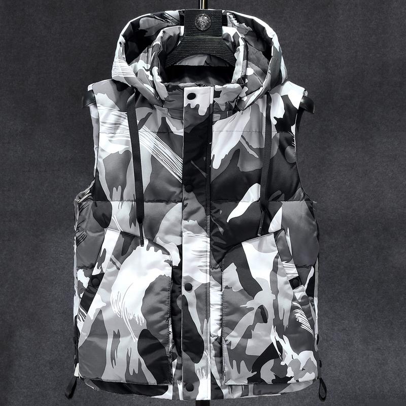 Мужская зимняя куртка без рукавов больших размеров L-7XL, верхняя одежда, повседневный свободный теплый жилет с капюшоном