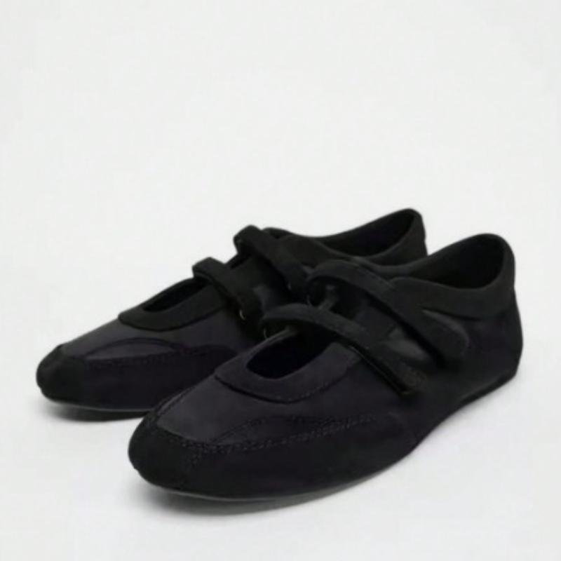 Модная винтажная французская женская обувь Весна Новые круглые туфли на плоской подошве Модные туфли Мэри Джейн Универсальная женская повседневная обувь Противоскользящие балетки