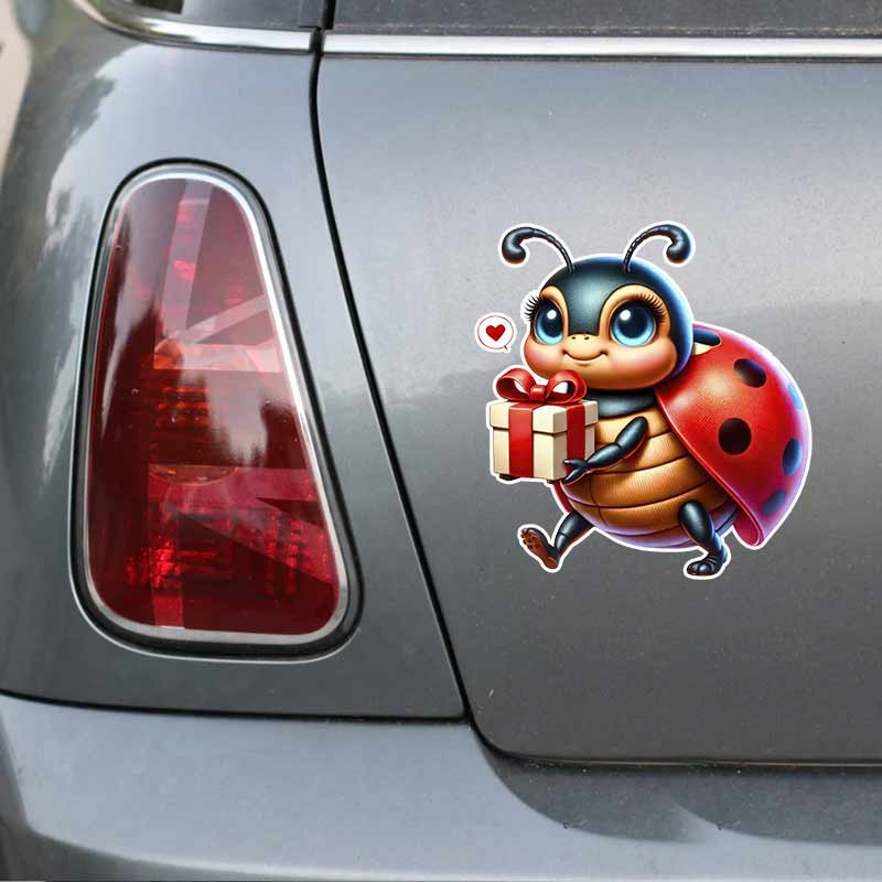 Cute Ladybug Car Sticker Waterproof Vinyl Decal on Bumper Rear Window Laptop Self-adhesive Decal For Car Accessories TM231
