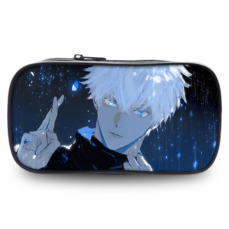 Пенал Jujutsu Kaisen большой вместимости, прочная ткань Оксфорд, аниме-держатель для канцелярских товаров
