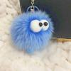 Natural Fox Fur Key Ring for Women Luxury Bag Car Keychain Cute Gift Fluffy Plush Dolls
