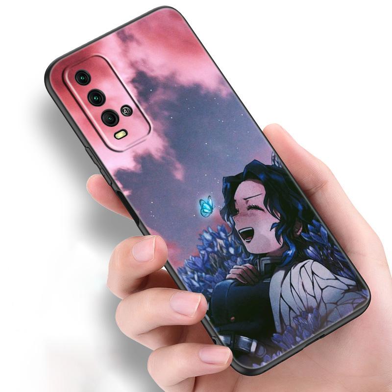 Anime Demon Slayer Kanao Shinobu Sama Silicone Phone Case For Xiaomi Redmi Note 11 10 9 8 Pro 11T 10T 10S 9S 8T 9 9A 9C 9T Black