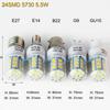 HOMZY 7-15W E27 LED Lamp E14 LED SMD5730 220V Corn Light Bulbs 24 36 56 72 LEDs Lamparas LED Chandelie for Home Decor Ampoule Led Light