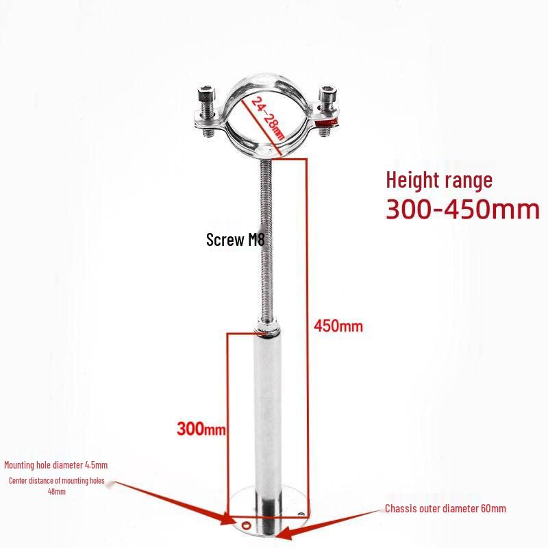 304 Stainless Steel Adjustable Pipe Clamp with Expansion Base