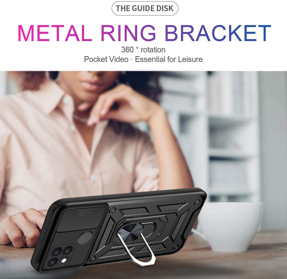 Чехол для слайд-камеры, противоударный, броня для OPPO A5 A7 A8 A12 A15 4G, автомобильный магнитный держатель, защитное кольцо для OPPO A16 A17 A31 A38