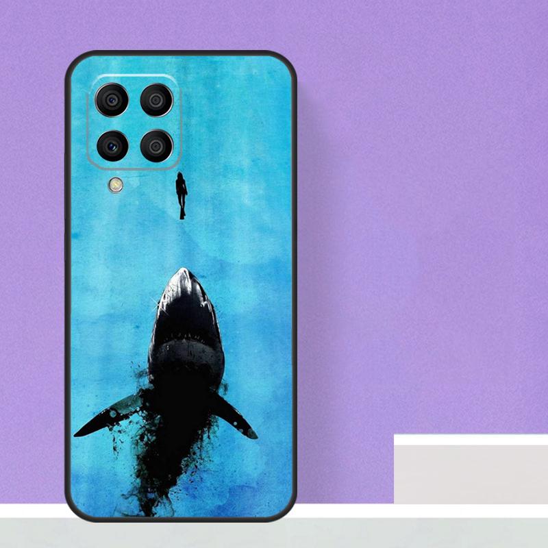 Акула океанская рыба для Samsung Galaxy M13 M33 M53 M12 M32 M52 M14 M34 M54 M20 M51 M21 M30s M31s M15 M55 чехол
