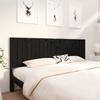 VidaXL Headboard Black 205.5x4x100 Cm Solid Pine Wood 818894