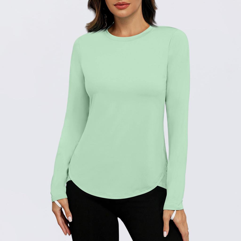 Женская рубашка Sunblock Ice Silk с длинным рукавом Upf 50+, легкая быстросохнущая футболка для походов