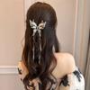 Exquisite Metal Butterfly Hair Claw Fashion Ponytail Clip Hairgrips Hairpin Elegant Ribbon Hair Clip Girls Vintage Hair Accessories