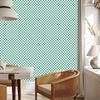 Checkerboard wallpaper in teal, white, mint and light gray 50x1000