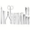 19pcs Nail Clipper Professional Nail Grooming Pedicure Kit Nail Cutter Tools With Travel Case Manicure Trimmer Scissors