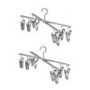 Stainless Steel Folding Drying Rack Windproof Socks Drying Rack Underwear Socks Clip  Pants