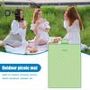 Плед для пикника с толстым хлопковым наполнителем, водонепроницаемый, легко моется, многоцелевой пляжный коврик, складной коврик для пикника с ручкой