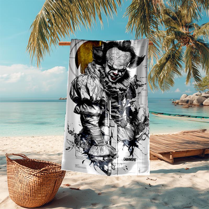 1pc Horror Clown Artwork Marvel Beach Towels Quick Dry Towel Sand Beach Towels Pool for Travel Swim Pool. B731054