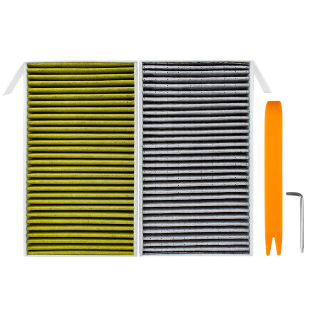 2Pack Air Filter for Tesla Model 3 Y Juniper Highland 2020-2026 Air Conditioner Cabin Filter with Activated Carbon Replacement