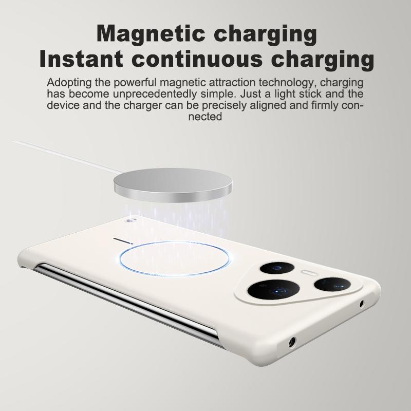 Ультратонкий матовый безрамочный чехол из ПК для Huawei Pura 80 70 Ultra P60 P50 P40 Mate 70 60 50 40 30 Pro Магнитный ударопрочный чехол