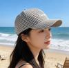 Spring/Summer New Trendy Brand Letter Embroidered Soft-Top Baseball Cap for Women, Fashionable Versatile Plaid Baseball Cap to Make the Face Look Sma